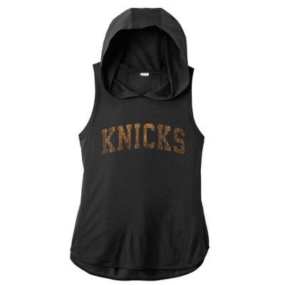 Knicks Name Vintage Retro Ladies PosiCharge Tri-Blend Wicking Draft Hoodie Tank