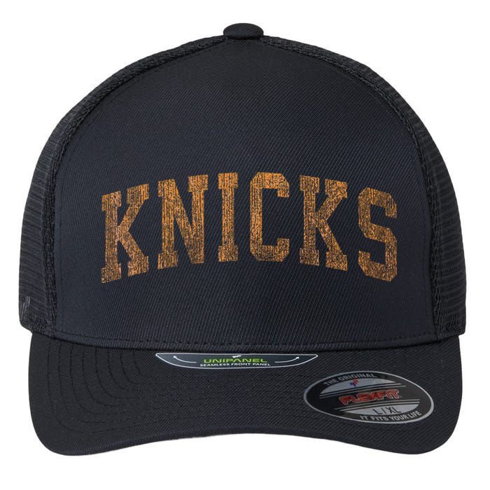 Knicks Name Vintage Retro Flexfit Unipanel Trucker Cap