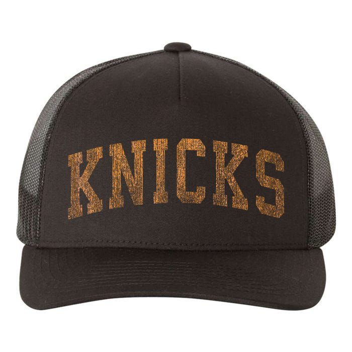 Knicks Name Vintage Retro Yupoong Adult 5-Panel Trucker Hat