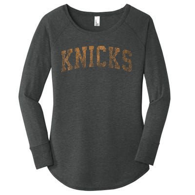 Knicks Name Vintage Retro Women's Perfect Tri Tunic Long Sleeve Shirt