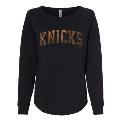 Knicks Name Vintage Retro Womens California Wash Sweatshirt