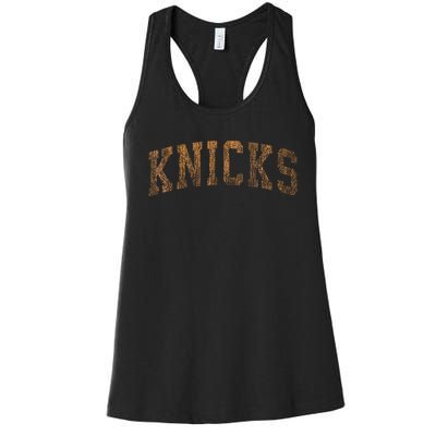 Knicks Name Vintage Retro Women's Racerback Tank