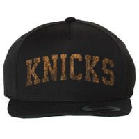 Knicks Name Vintage Retro Wool Snapback Cap