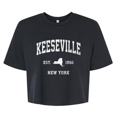 Keeseville New York Ny Vintage Athletic Bella+Canvas Jersey Crop Tee