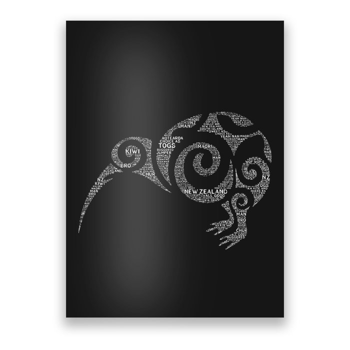 Kiwi New Zealand Slang For Maori Nz New Zealander Poster