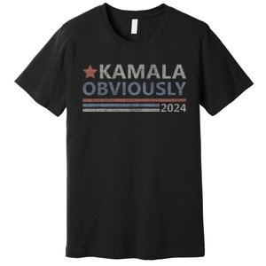 Kamala Obviously 2024 Presidential Election President Kamala Premium T-Shirt