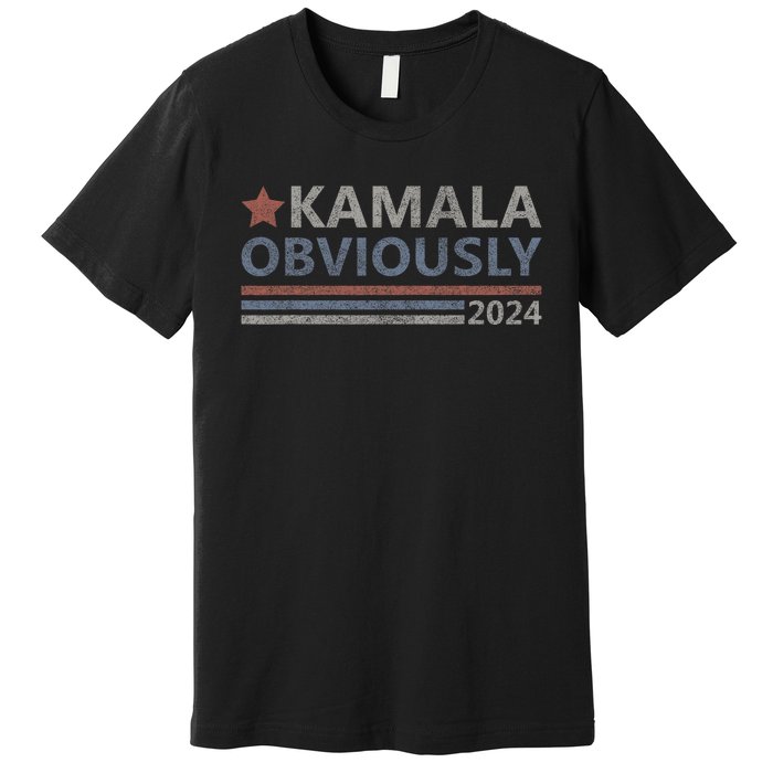 Kamala Obviously 2024 Presidential Election President Kamala Premium T-Shirt