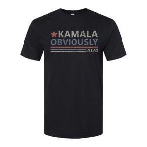 Kamala Obviously 2024 Presidential Election President Kamala Softstyle CVC T-Shirt