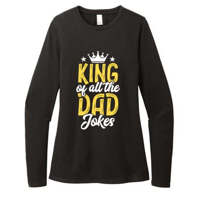 King Of All The Dad Jokes Fathers Day Papa Humor Gift Womens CVC Long Sleeve Shirt