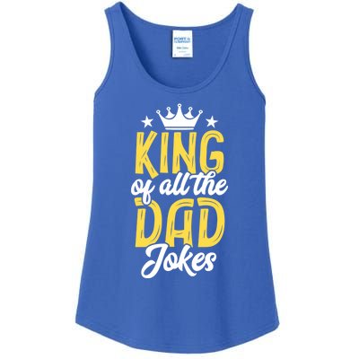 King Of All The Dad Jokes Fathers Day Papa Humor Gift Ladies Essential Tank