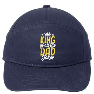 King Of All The Dad Jokes Fathers Day Papa Humor Gift 7-Panel Snapback Hat