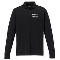 Kamala. Obviously. A Vote For 2024 President Kamala Harris Performance Long Sleeve Polo