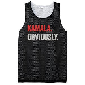 Kamala. Obviously. A Vote For 2024 President Kamala Harris Mesh Reversible Basketball Jersey Tank