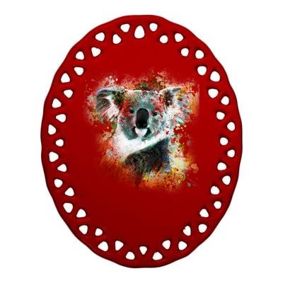 Koala Colorful Ceramic Oval Ornament