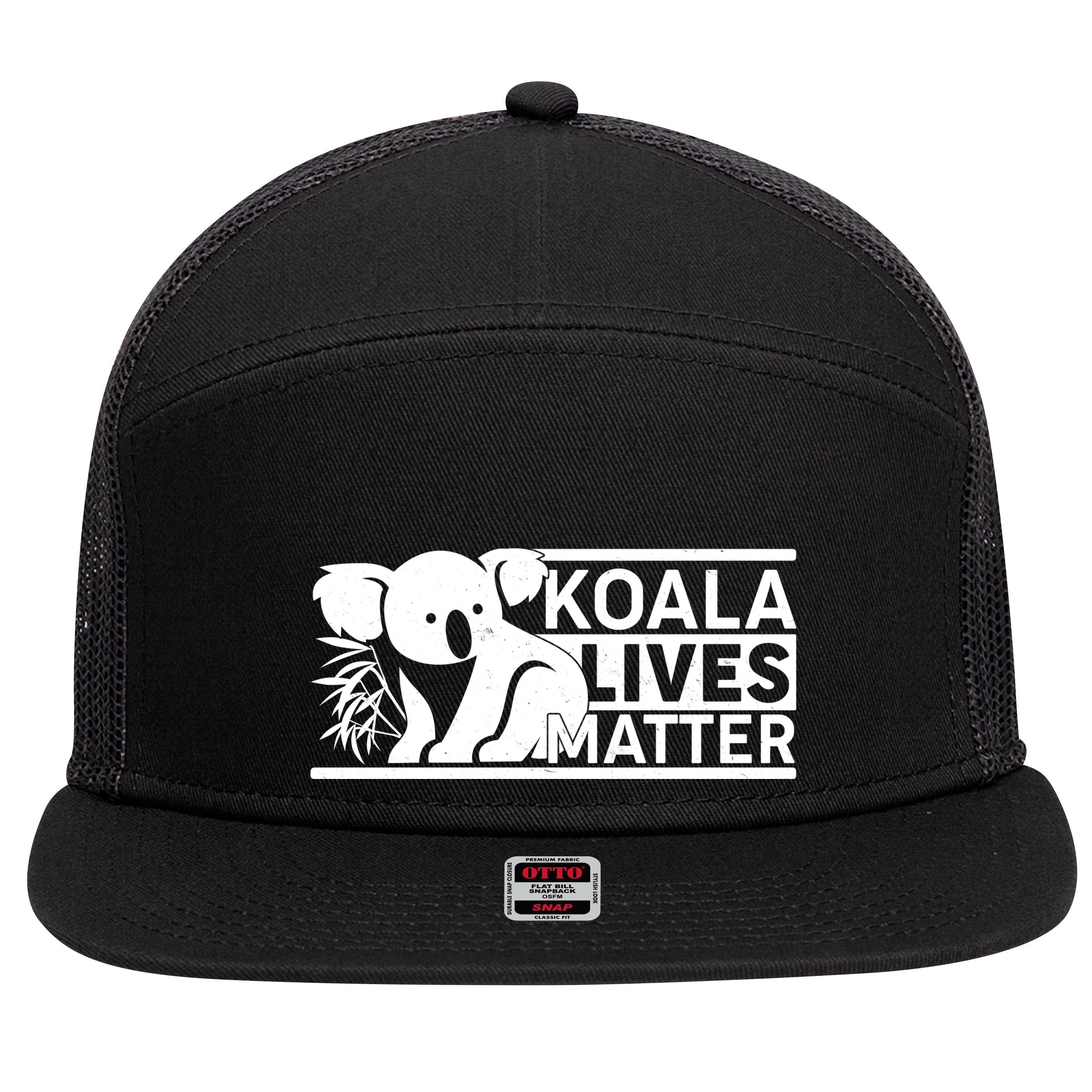 Koala Lives Matter 7 Panel Mesh Trucker Snapback Hat