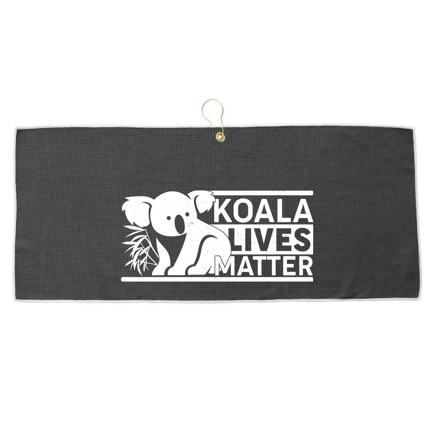 Koala Lives Matter Large Microfiber Waffle Golf Towel