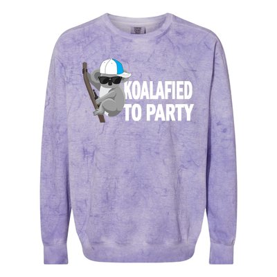 Koalafied To Party Colorblast Crewneck Sweatshirt