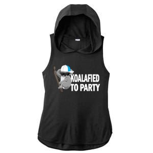 Koalafied To Party Ladies PosiCharge Tri-Blend Wicking Draft Hoodie Tank