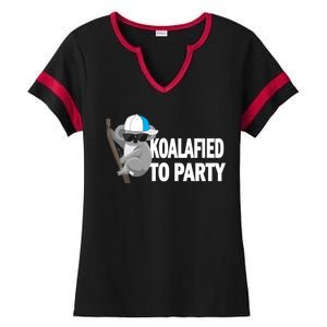 Koalafied To Party Ladies Halftime Notch Neck Tee