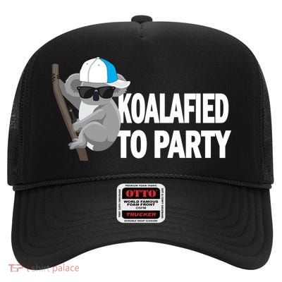Koalafied To Party High Crown Mesh Back Trucker Hat