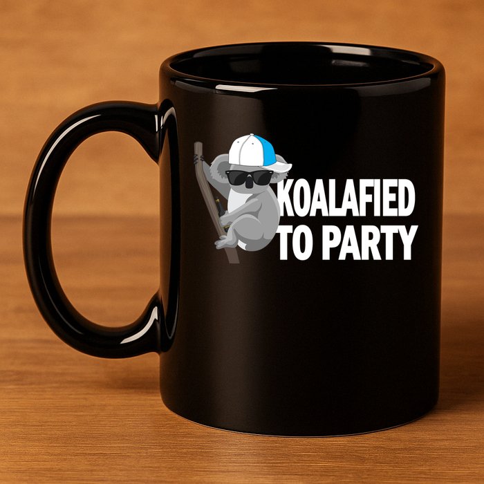 Koalafied To Party 11oz C Handle Ceramic Mug