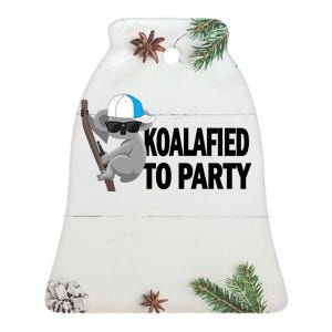 Koalafied To Party Ceramic Bell Ornament