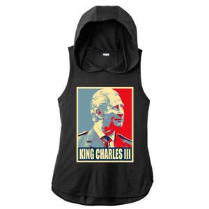 King Of Britain Charles III Ladies PosiCharge Tri-Blend Wicking Draft Hoodie Tank