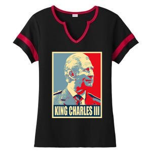 King Of Britain Charles III Ladies Halftime Notch Neck Tee