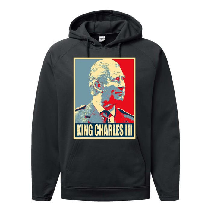 King Of Britain Charles III Performance Fleece Hoodie