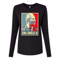 King Of Britain Charles III Womens Cotton Relaxed Long Sleeve T-Shirt