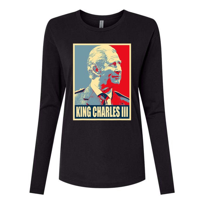 King Of Britain Charles III Womens Cotton Relaxed Long Sleeve T-Shirt