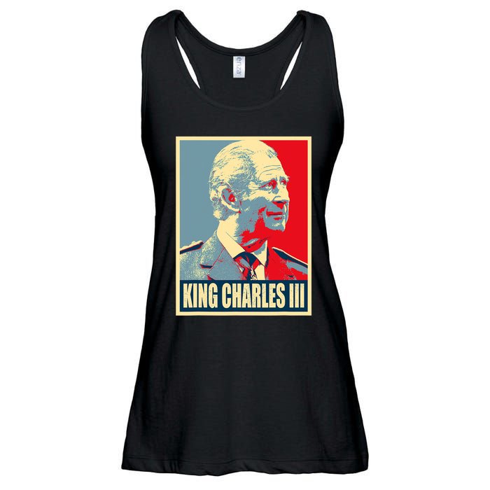 King Of Britain Charles III Ladies Essential Flowy Tank