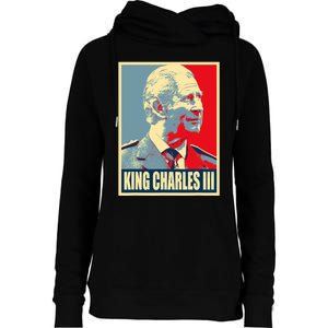 King Of Britain Charles III Womens Funnel Neck Pullover Hood