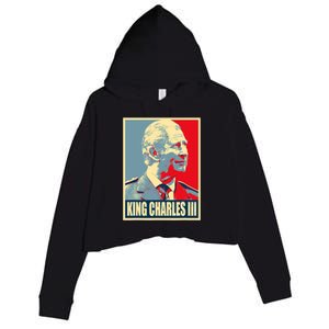 King Of Britain Charles III Crop Fleece Hoodie