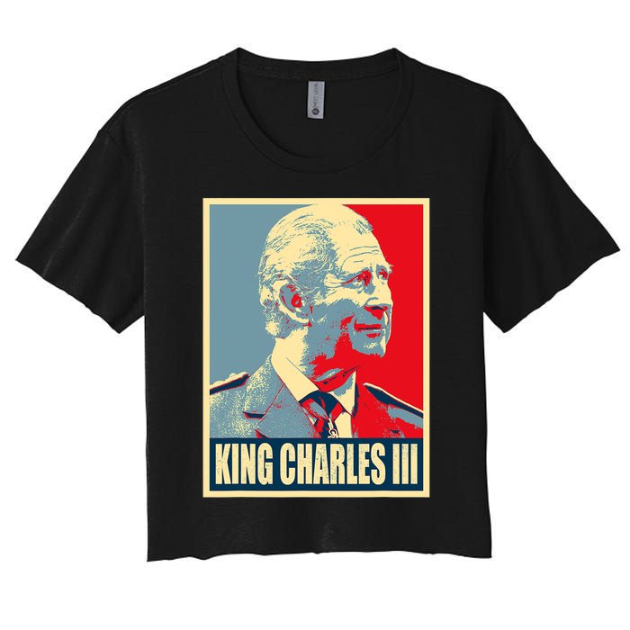 King Of Britain Charles III Women's Crop Top Tee