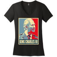 King Of Britain Charles III Women's V-Neck T-Shirt