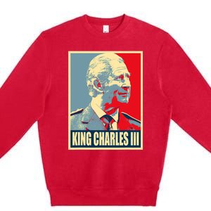 King Of Britain Charles III Premium Crewneck Sweatshirt