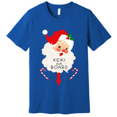 Keiki On Board Christmas Santa Hawaii Hawaiian Pregnancy Cool Gift Premium T-Shirt