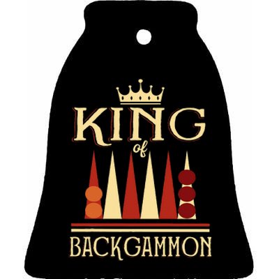 King Of Backgammon Ceramic Bell Ornament