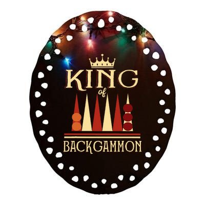 King Of Backgammon Ceramic Oval Ornament