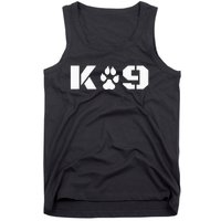 K9 Officer Canine K9 Unit Police Dog Paw Handler Trainer Tank Top