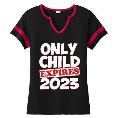 Kids Only Child Expires Big Bro Sis Ladies Halftime Notch Neck Tee