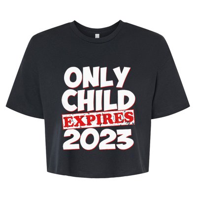 Kids Only Child Expires Big Bro Sis Bella+Canvas Jersey Crop Tee