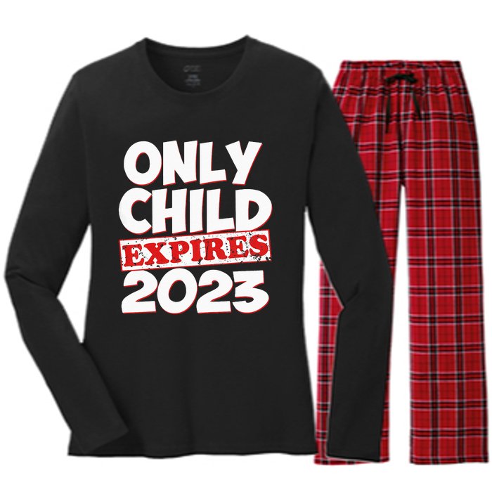 Kids Only Child Expires Big Bro Sis Women's Long Sleeve Flannel Pajama Set 