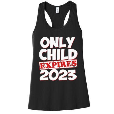 Kids Only Child Expires Big Bro Sis Women's Racerback Tank