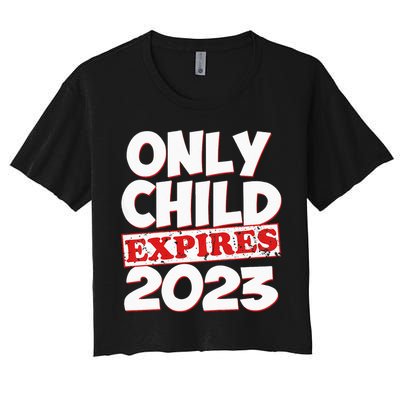 Kids Only Child Expires Big Bro Sis Women's Crop Top Tee