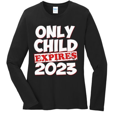 Kids Only Child Expires Big Bro Sis Ladies Long Sleeve Shirt