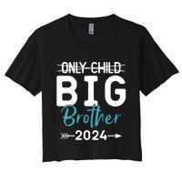 Kids Only Child Big Brother 2024 Promoted To Big Brother 2024 Women's Crop Top Tee