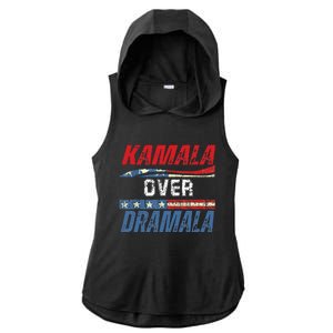 Kamala Over Dramala Ladies PosiCharge Tri-Blend Wicking Draft Hoodie Tank