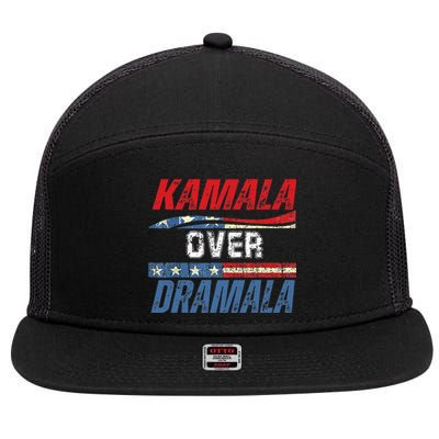 Kamala Over Dramala 7 Panel Mesh Trucker Snapback Hat